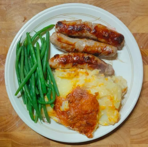 Dauphinoise Potatoes with Sausages