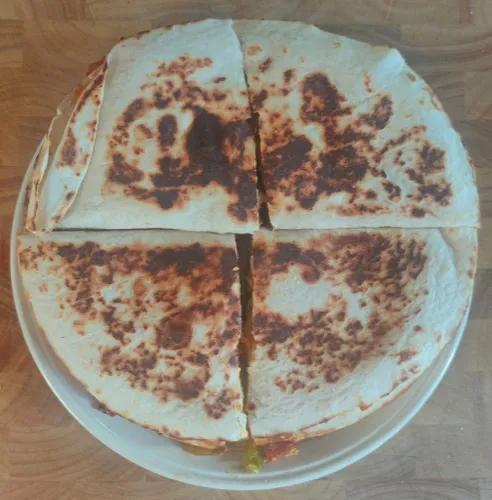 Spicy Chorizo and Chicken Quesadillas