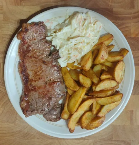 Steak and wedges