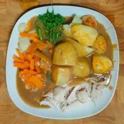 Roast chicken dinner