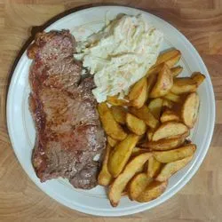 Steak and wedges