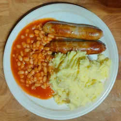 Sausage and Mash and Beans